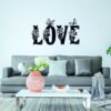 fondo3 Cuadro LOVE floral con mariposas – 4 piezas, 40 × 72 cm